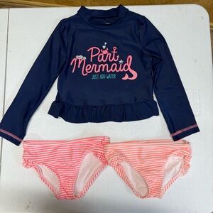 Girls swim shirt and bottoms set